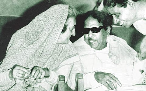 DMK leader M Karunanidhi coined the popular slogan “Nehruvin magale varuga, nilayana aatchi tharuga”