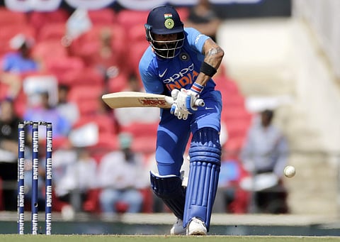 Virat Kohli bats during the second one-day international cricket match between India and Australia in Nagpur. (Photo | AP)