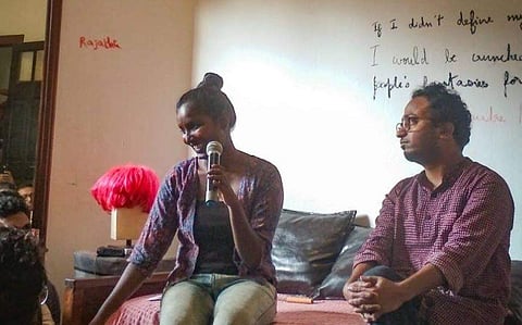 A discussion titled ‘Disidentifications: Conversations on Everyday Caste and Queerness’ was held the other day at Kochi-Muziriz Biennale (Photo | Facebook/Aleena Akashamittayi)