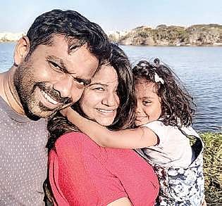 Ruhani Swapna Nishant with her parents