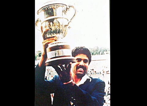 Kapil Dev with the World Cup trophy. (File Photo | EPS Archives)