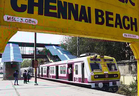 Chennai Beach railway station will soon be equipped with escalator (File Photo | Ashwin Prasath/EPS)
