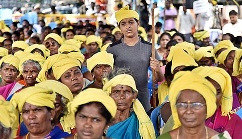 Denotified Community memebers observing a hunger strike for urging various demands including restoring tribe status in December, 2018 (File Photo | P Jawahar/EPS)