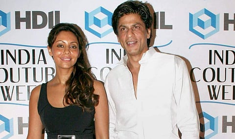 Bollywood actor Shah Rukh Khan with his wife Gauri Khan (File Photo | EPS)