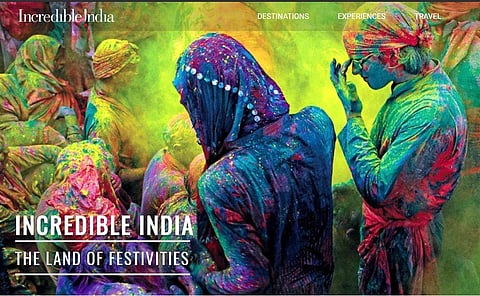 A screengrab of www.incredibleindia.org