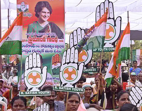 Flex and digital printers are virtually flooded with bulk orders for supply of campaign material (Photo |  P Ravindra Babu/EPS)