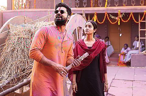 Rakshit Shetty and  Shanvi Srivastava