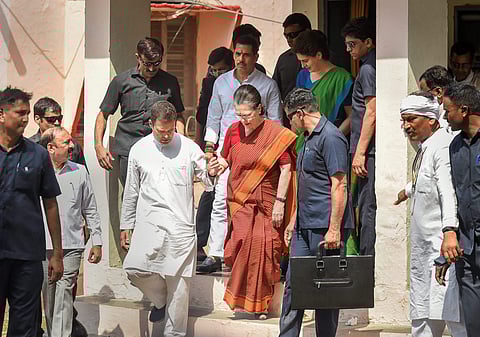 UPA chairperson Sonia Gandhi after filing her nomination papers for Raebareli Lok Sabha seat in Raebareli on Thursday April 11 2019. | PTI