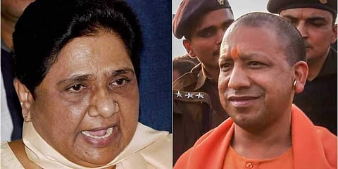Mayawati (L) and UP CM Yogi Adityanath. (File | Agencies)