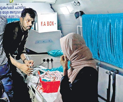 The 15-day-old baby which was brought to Amrita Hospital in Kochi from Muller Hospital in Mangaluru. The infant is under observation | ARUN ANGELA