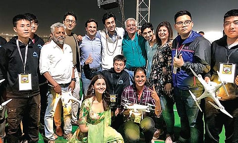 Team of Studio Trika with the director and cast of Brahmastra