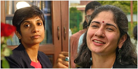 (L-R) Indian lawyers Menaka Guruswamy and Arundhati Katju. (Photos | File)