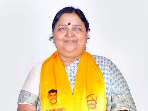 Tirupati parliament constituency TDP candidate Panabaka Lakshmi (Photo | EPS)
