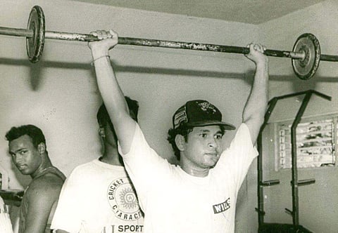'Master Blaster' Sachin Tendulkar at the gym. (File Photo | EPS)