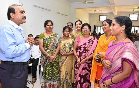 MEPMA Mission Director P Chinnatataiah interacting with the project directors and other officials of Rayalaseema (Express File)