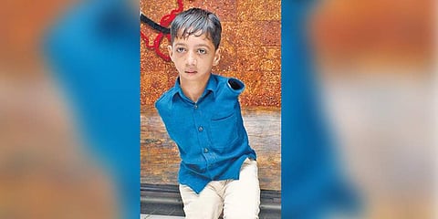 Differently-abled boy Muhammed Aasim. (Photo | EPS)