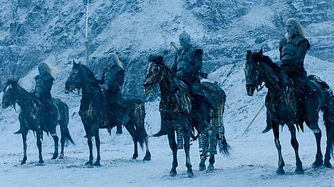 You Tube screen grab of the white walkers.