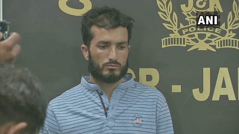 Hilal Ahmad Mantoo, PhD student from Kashmir studying in Punjab was arrested for launching the abortive suicide car bomb attack on a CRPF convoy on Jammu-Srinagar highway in March 2019. (Photo | ANI Twitter)