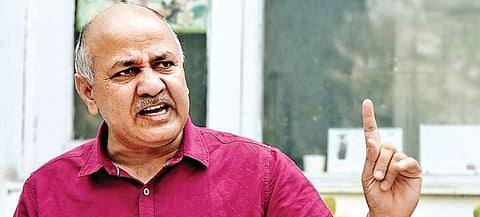 Manish Sisodia speaks to the media at his residence on Thursday | Parveen Negi
