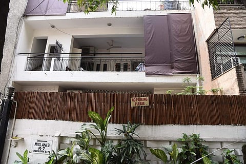 Residential premises of R. K. Miglani, a close aid of Madhya Pradesh CM Kamal Nath, where income tax department conducted a raid Sunday morning in New Delhi. | (Praveen Negi | EPS)
