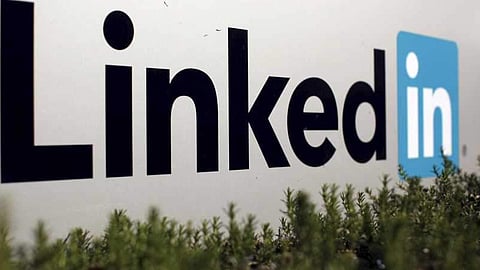 The logo for LinkedIn Corporation. 