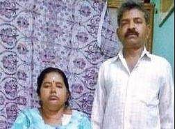 K Lakshmi (48) with her husband  K Appa Rao 