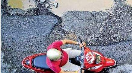 Riding over potholes can cause sudden jerks to one’s back.