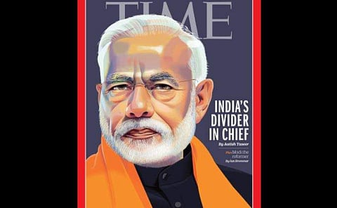 Time has featured Prime Minister Narendra Modi on the cover page of its May 20 issue. (Photo | TIME Twitter)