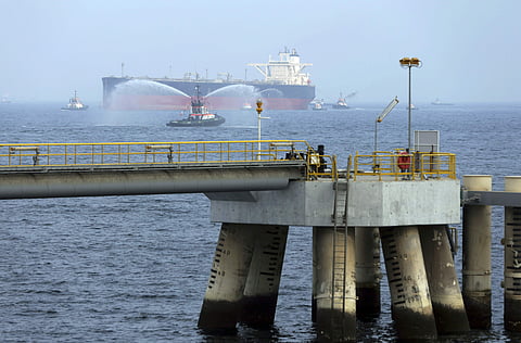 An oil tanker approaches the oil facility in Fujairah, United Arab Emirates. (File Photo | AP)