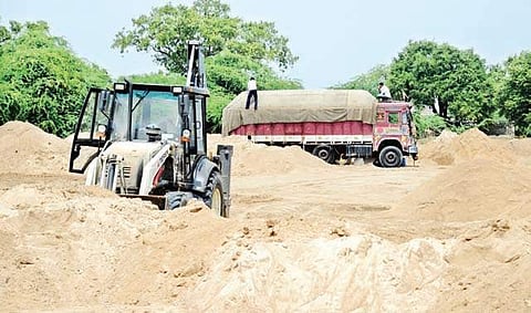 Illegal Krishna sand mining busted; 78 tractors seized