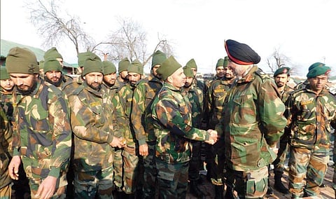 Northern Army Commander Lt Gen Ranbir Singh arrived in Srinagar earlier today for a two-day visit to review the prevailing security situation in the region (Photo | ANI Twitter)