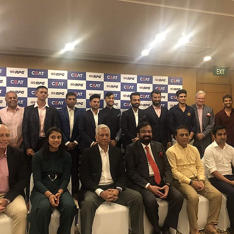 Mohinder Amarnath along with other award winners during the CEAT Cricket Awards 2019. ( Photo | twitter)