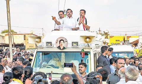 Chief Minister Edappadi K Palaniswami campaigns for AIADMK’s Aravakurichi candidate Senthilnathan | Express