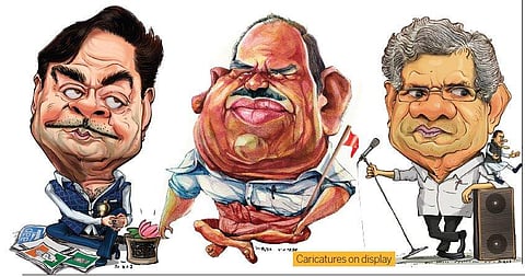 Caricatures on display