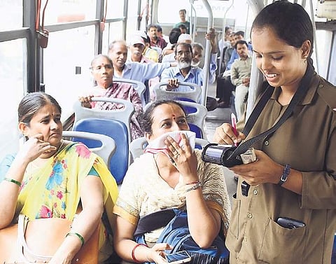 Officials are considering making bus fares a round figure to avoid  non-payment of change   Pandarinath B