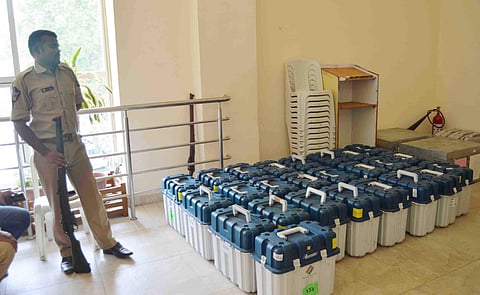 Image of EVMs and VVPATS used for representational purpose (Photo | G Satyanarayana/EPS)