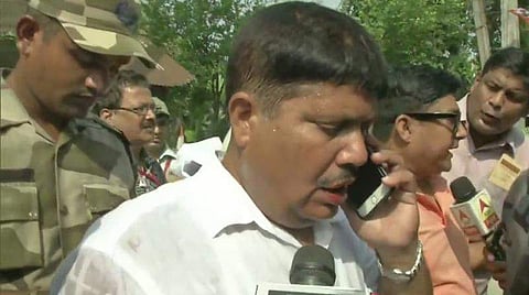 Arjun Singh, BJP candidate from Barrackpore, alleged that he was attacked by TMC workers during fifth phase polling in Lok Sabha elections . (Photo | ANI Twitter)