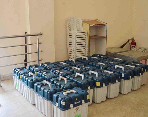 Image of EVMs and VVPATS used for representational purpose (Photo | G Satyanarayana/EPS)