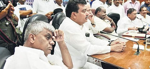 An air of despondency hung heavy over the informal cabinet meeting held on Friday where coalition ministers took stock of the Lok Sabha poll outcome | VINOD KUMAR T