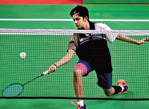 Aashi Rawat in action during junior nationals in Chennai on Saturday | D SAMPATHKUMAR