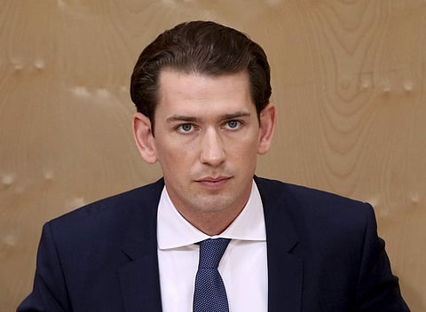 Austrian Chancellor Sebastian Kurz attends at parliament session in Vienna, Austria. (Photo | AP)