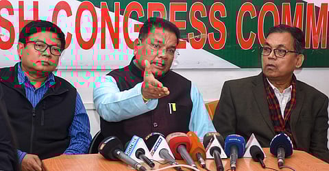 Assam Congress President Ripun Bora (C). (File | PTI)