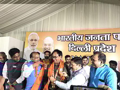 Aam Aadmi Party MLA from Gandhi Nagar Anil Bajpai. (Photo | BJP Twitter)