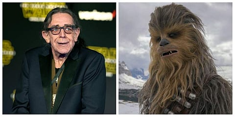 Peter Mayhew (L) and his charecter 'Chewbacca' from the Star Wars saga (Photos | AP, Twitter)