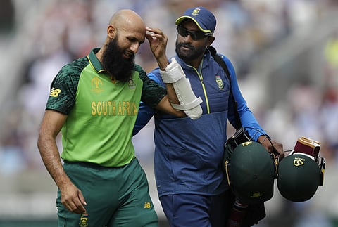 Hashim Amla walks off the pitch | AP