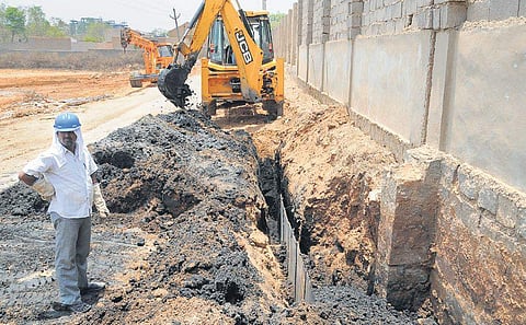bubbles rise as the severely-polluted groundwater overflows onto the surface in Gaddapotharam indusrial area | S Senbagapandiyan