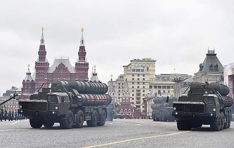 Russian S-400 Triumph medium-range and long-range surface-to-air missile systems. (Photo | AFP)