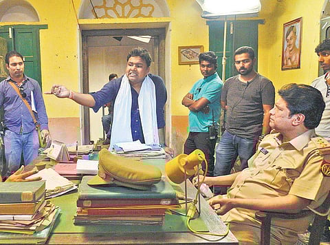 A scene from Nakkash being shot