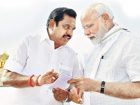 File photo of PM Modi and CM Edappadi K Palaniswami. (Photo| EPS)