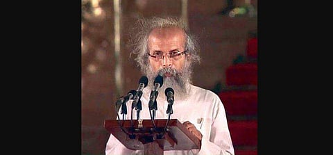 Pratap Sarangi taking oath as Union minister.